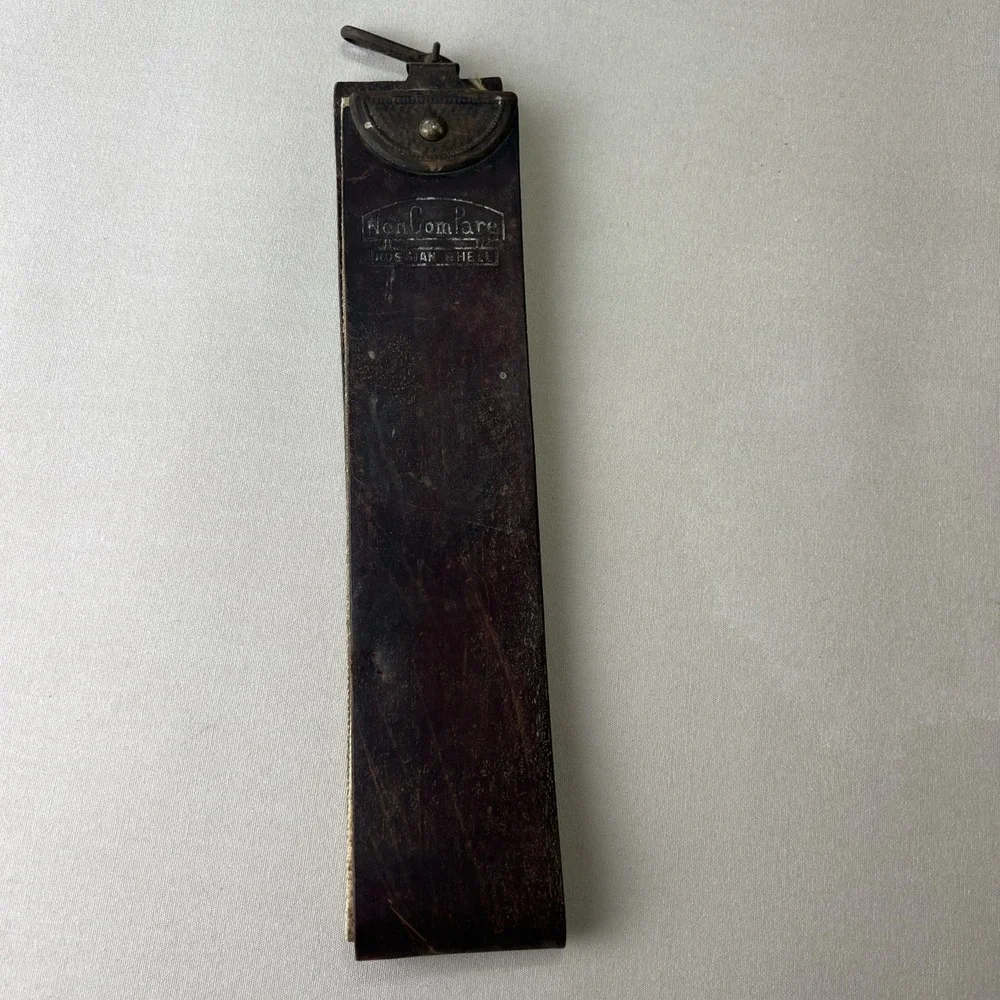 Antique Sunirbach Barber Razor Sharpening Russia Leather Strap NonCompare